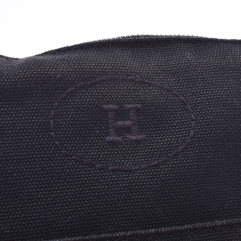 HERMES Hermes Bored Pouch MM Black Unisex Canvas Pouch B Rank Used Ginzo