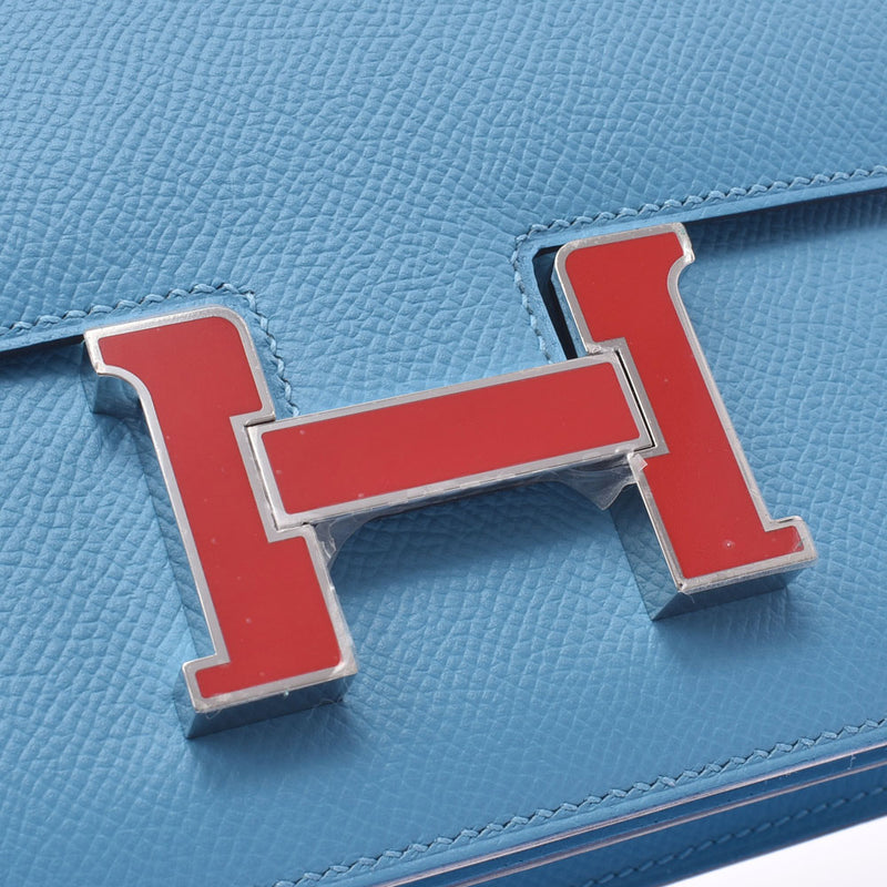 HERMES エルメス コンスタンス3 ミニ ブルーノール ルージュクー金具 D刻印(2019年頃) レディース ヴォーエプソン ショルダーバッグ 新品 銀蔵