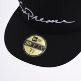 Supreme Supreme New Era Classic Script 58.7cm Black Men' s Wool 100 % Cap A Rank Used Ginzō