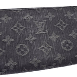 LOUIS VUITTON Monogram Denim Zippy Wallet Black M95614 Unisex Monogram Denim Long Wallet B Rank Used Ginzo