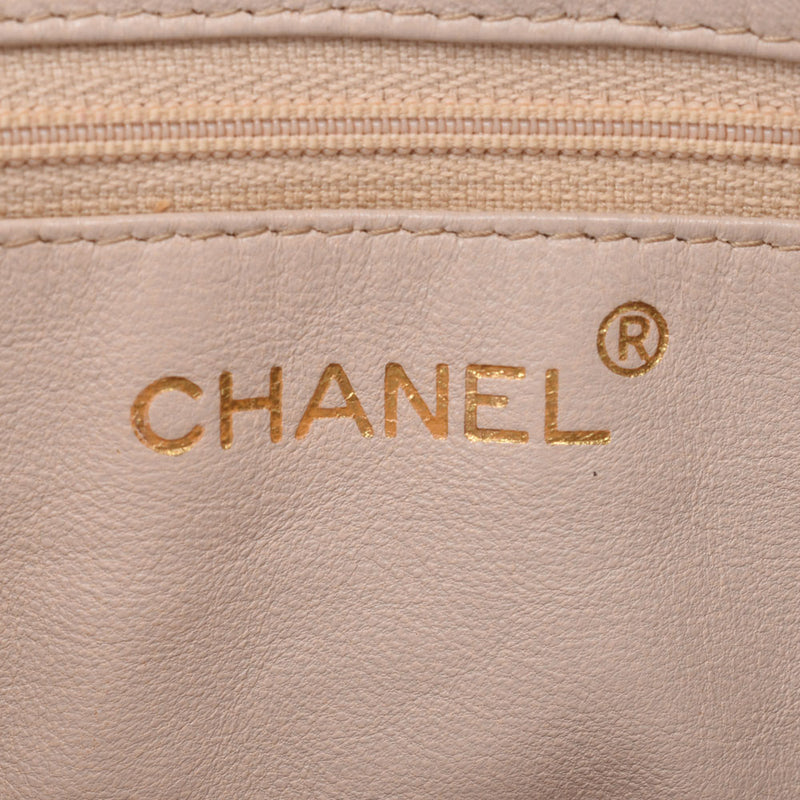 香奈儿（Chanel）链条单肩米色金色金属配件女士小羊皮单肩包B等级二手Ginzo