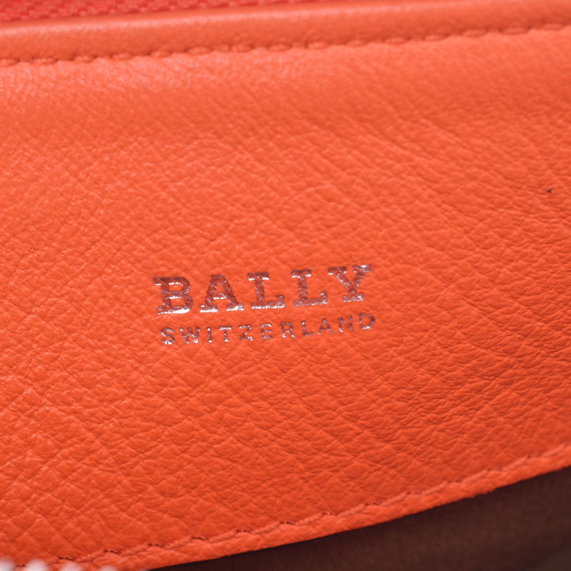 BALLY Barry 2WAY bag orange juice, orange, handbag, A rank second-hand silver, handbag.