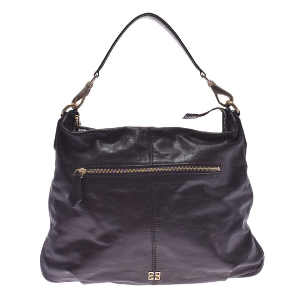 GIVENCHY Givenchy Dark Brown Gold Hardware Ladies Calf One Shoulder Bag A Rank Used Ginzo