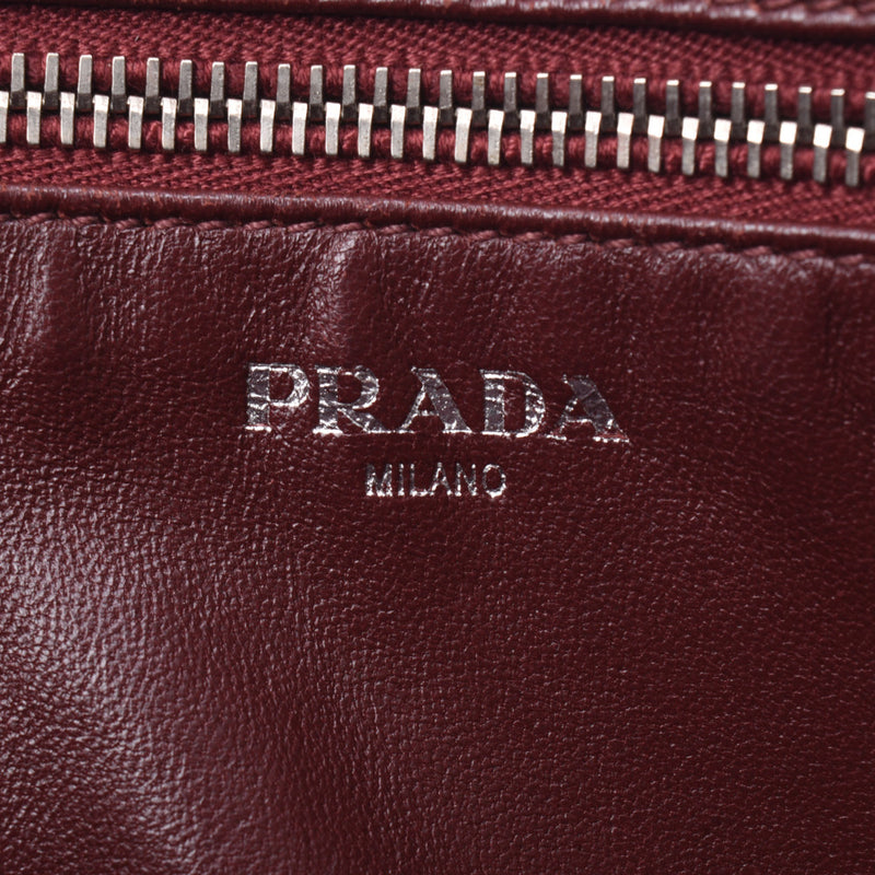 Ladies Prada Prada red 2vf056 ladies Safari FIO clutch bag B