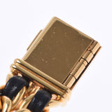 CHANEL CHANEL Purmiere Size L Women's GP/Leather Watch Quartz Black Dial A Rank Used Ginzo