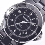 CHANEL CHANEL J12 Backske H5697 Men's Black Ceramic / SS Watch Automatic Winding Black Dial A Rank Used Ginzo