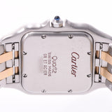 CARTIER Cartier Panther MM 2 Row W25028B6 Ladies YG / SS Watch Quartz Ivory Dial A Rank Used Ginzo