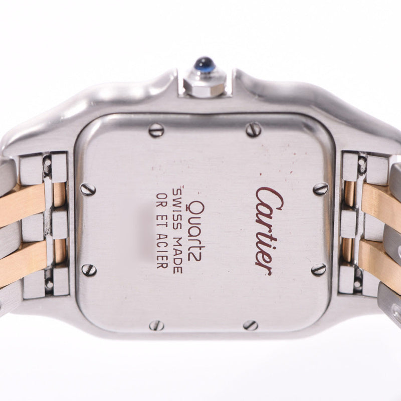 CARTIER カルティエ パンテールMM  2ロウ W25028B6 レディース YG/SS 腕時計 クオーツ アイボリー系文字盤 Aランク 中古 銀蔵