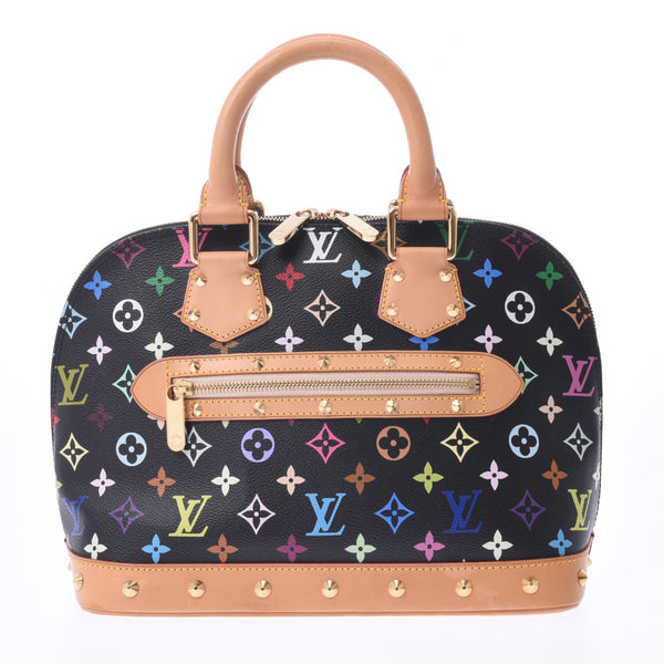 LOUIS VUITTON ルイヴィトンマルチカラーアルマ black M92646 Lady's monogram multicolored handbag AB rank used silver storehouse