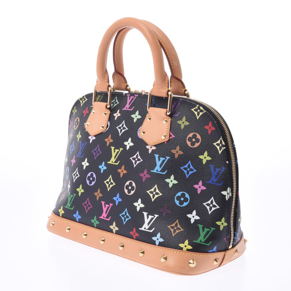 LOUIS VUITTON ルイヴィトンマルチカラーアルマ black M92646 Lady's monogram multicolored handbag AB rank used silver storehouse