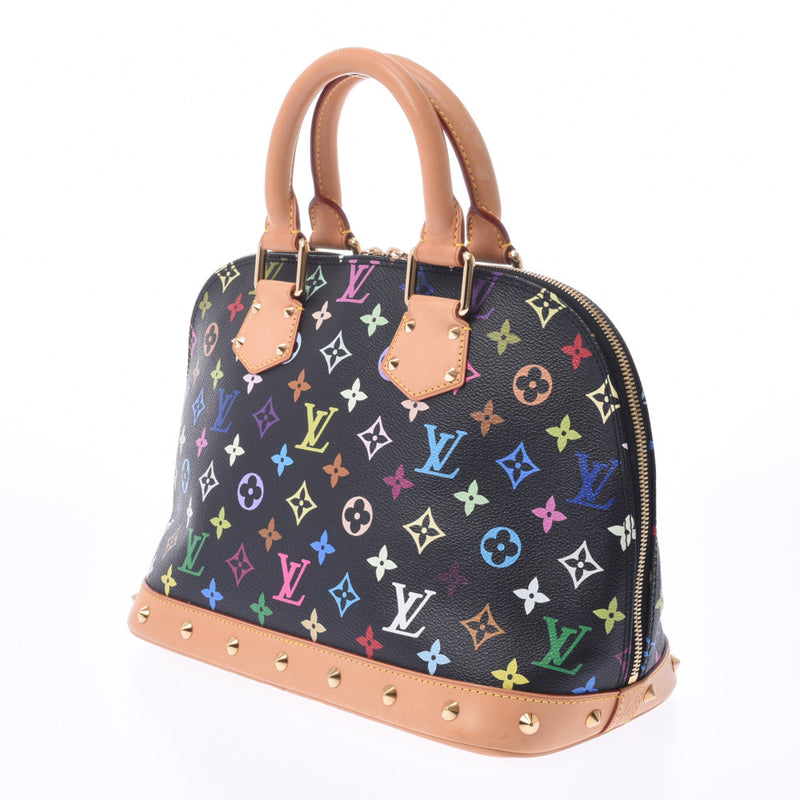 LOUIS VUITTON ルイヴィトン マルチカラー アルマ 黒 M92646 レディース モノグラムマルチカラー ハンドバッグ ABランク 中古 銀蔵