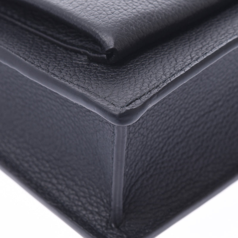 Louis Vuitton pochette lock me chain black silver metal m63471 Womens Leather Shoulder Bag NEW