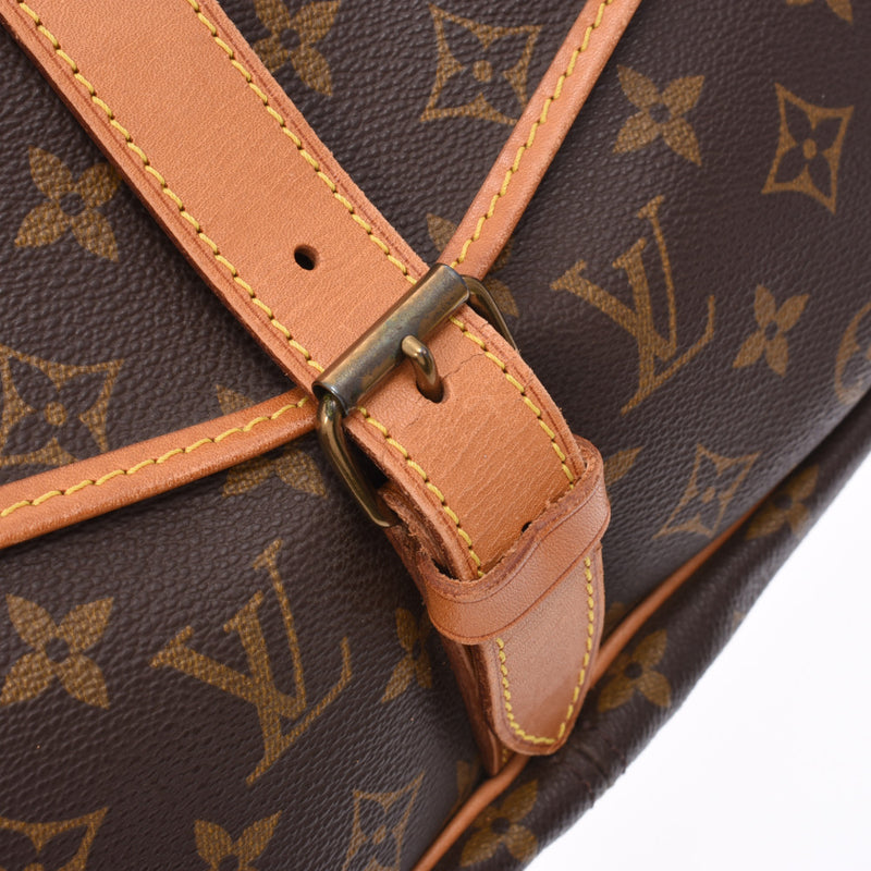 LOUIS VUITTON Louis Vuitton Monogram Saumur 35 Brown M42254 Unisex Monogram Canvas Shoulder Bag B Rank Used Ginzo