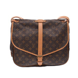 LOUIS VUITTON ルイヴィトン モノグラム ソミュール35 ブラウン M42254 ユニセックス モノグラムキャンバス ショルダーバッグ Bランク 中古 銀蔵
