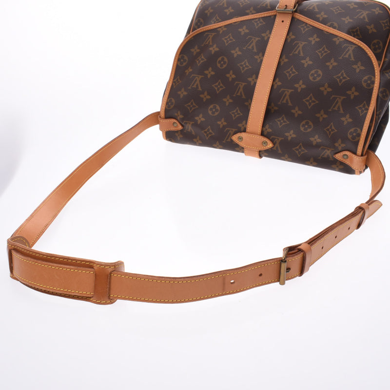 LOUIS VUITTON Louis Vuitton Monogram Saumur 35 Brown M42254 Unisex Monogram Canvas Shoulder Bag B Rank Used Ginzo