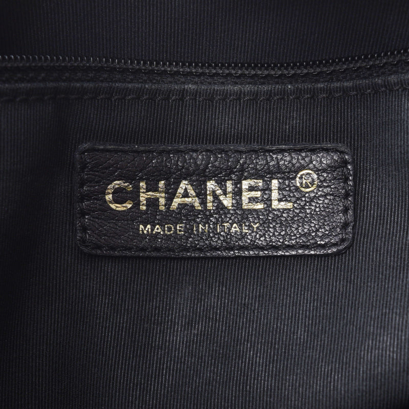 CHANEL Chanel Matrasse PST Chain Toto, Black Gold Gold, Ladies, Caviar Skin, Totobag AB Rank, used silverware.