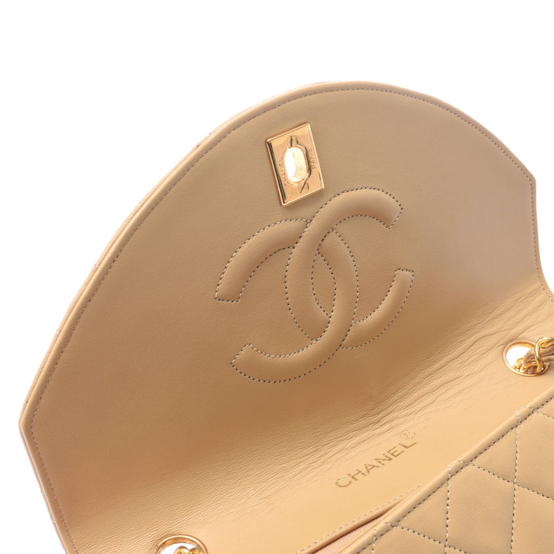 Chanel Chanel Matrasse Chain Shoulder Bag Beige Gold Bracket Ladies Lamskin Shoulder Bag A-Rank Used Silgrin