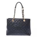 CHANEL Chanel matrasse GST tote black gold fittings women's caviar skin tote bag AB rank used silver storehouse