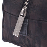 CHANEL Chanel new Travel Line Mini Boston Maron ladies nylon/leather handbag AB rank used silver