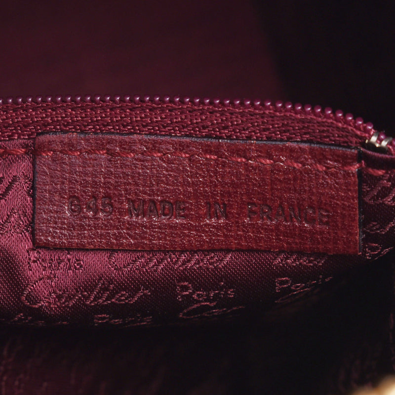 Cartier maltier Boston type Bordeaux ladies calf handbag