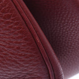 HERMES高胭脂灰□D刻花（约2000年）女士Taurillon Clemence单肩包B等级二手Ginzo