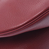 HERMES高胭脂灰□D刻花（约2000年）女士Taurillon Clemence单肩包B等级二手Ginzo