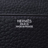 HERMES Hermes Etriviere Document Briefcase Black / Brown Silver Hardware □ H Engraved (Around 2004) Unisex Fjord Business Bag AB Rank Used Ginzo