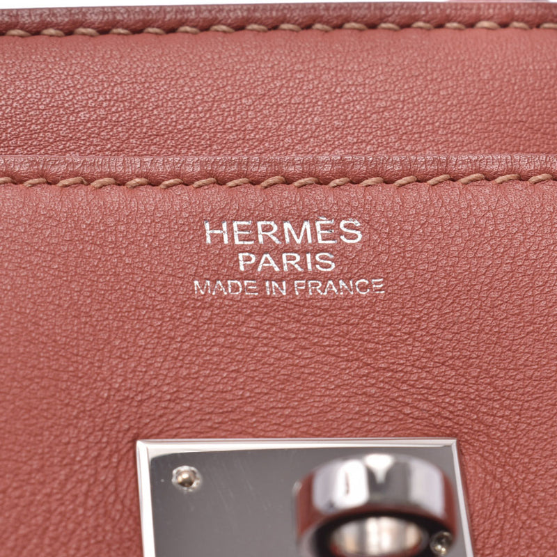 HERMES エルメス バーキン 30 ロージー シルバー金具 □L刻印(2008年頃) レディース スイフト ハンドバッグ ABランク 中古 銀蔵