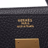 HERMES爱马仕Birkin 35黑色金金属配件□B刻花（大约1998年）中性多哥手提包A级二手Ginzo