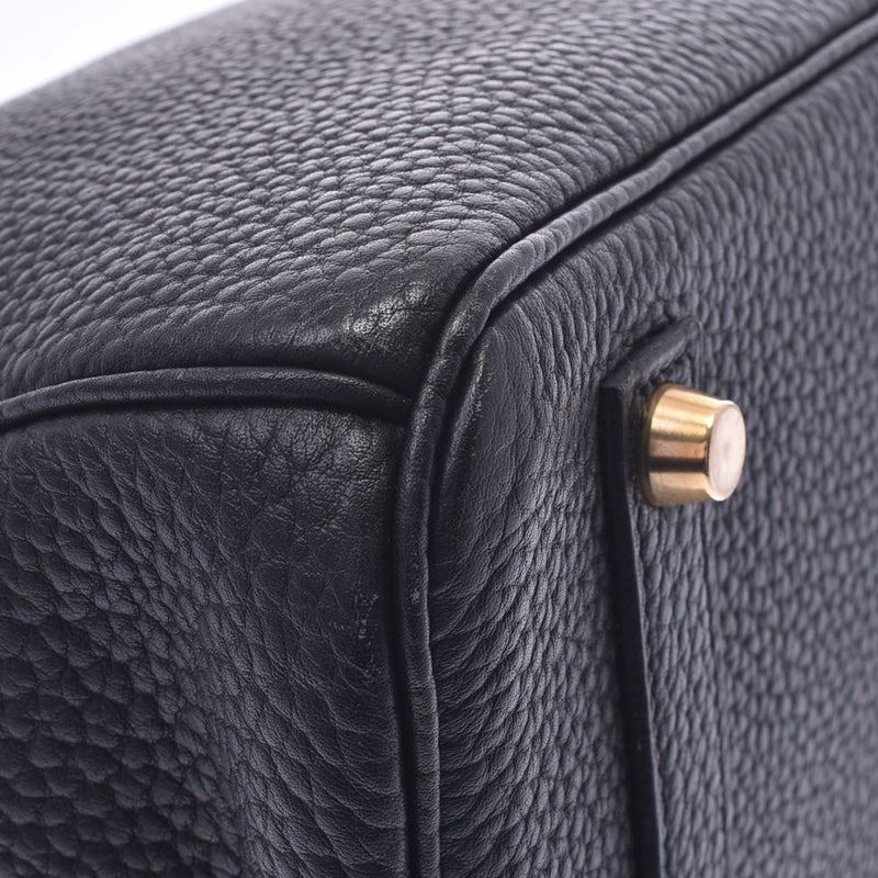 HERMES Hermes Birkin 35 black gold metal fittings □ B engraved (around 1998) Unisex Togo handbag A rank used Ginzo