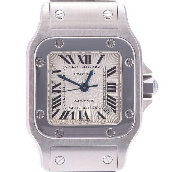 CARTIER Cartier Santos Galve SM W20054D6 Ladies SS Watch Automatic winding Silver dial A rank Used Ginzo