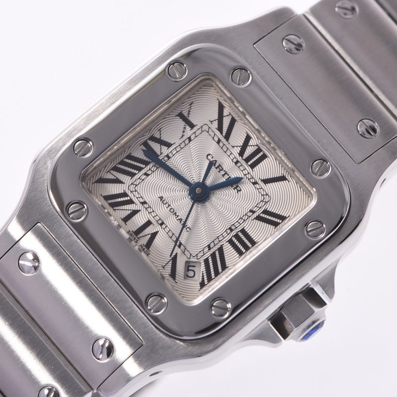CARTIER カルティエ サントスガルベSM W20054D6 レディース SS 腕時計 自動巻き シルバー系文字盤 Aランク 中古 銀蔵