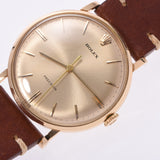 ROLEX Rolex Plexion Antique Boys YG / Leather Watch Hand-rolled Gold Letterbook AB Rank Used Sinkjo