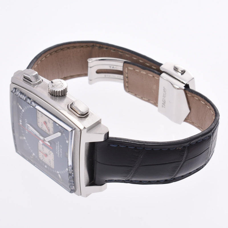 TAG Heuer Monaco backpacker 2111 Mens SS / Leather Watch