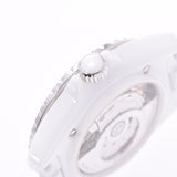 CHANEL J12 38mm 12P diamond 20th anniversary model 2020 new SS H6476 men's white ceramic / SS watch self-winding white dial new same used Ginzo