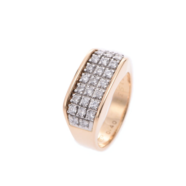 Aquascutum Aquascutum Diamond No. 9.5 Women's K18YG/PT Ring Ring A Rank Used Ginzo
