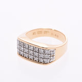 Aquascutum Aquascutum Diamond No. 9.5 Women's K18YG/PT Ring Ring A Rank Used Ginzo