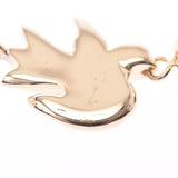 SAINT Laurent Saint Laurent heart coral bird motif ladies k18yg necklace a-rank used silver