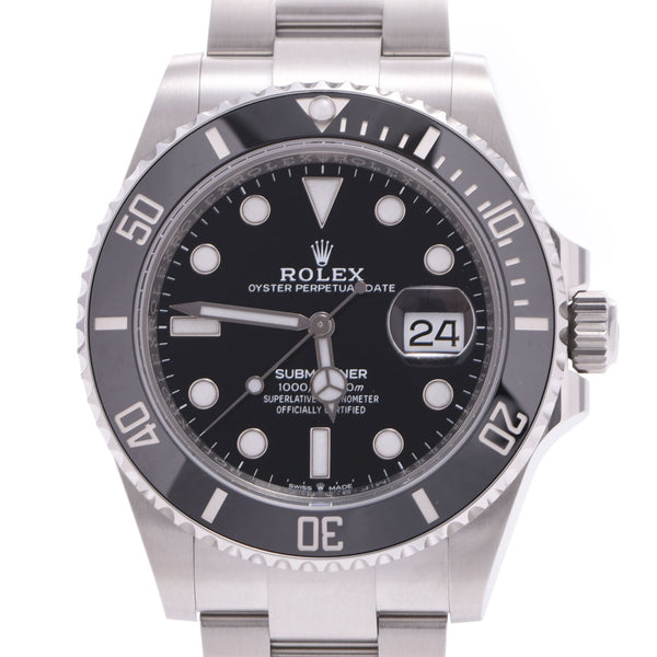 ROLEX Rolex [cash special price] submarina black bezel new work 126610LN men SS watch self-winding watch lindera board-free silver storehouse