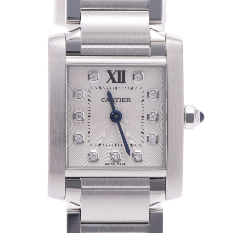 CARTIER Tank, Tank, Tank, Francesse, SM 11P Diamond, WE110006, Ladies SS, the clock, the silver, the Silver line, the Class A, the second-hand silver.