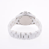 CHANEL 香奈儿 J12 33mm 12P 钻石 H1628 男孩白色陶瓷/SS 手表石英白色表盘 A 级二手银藏