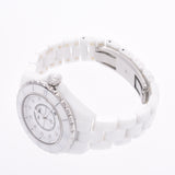 CHANEL 香奈儿 J12 33mm 12P 钻石 H1628 男孩白色陶瓷/SS 手表石英白色表盘 A 级二手银藏