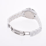 CHANEL 香奈儿 J12 33mm 12P 钻石 H1628 男孩白色陶瓷/SS 手表石英白色表盘 A 级二手银藏