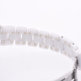 CHANEL 香奈儿 J12 33mm 12P 钻石 H1628 男孩白色陶瓷/SS 手表石英白色表盘 A 级二手银藏