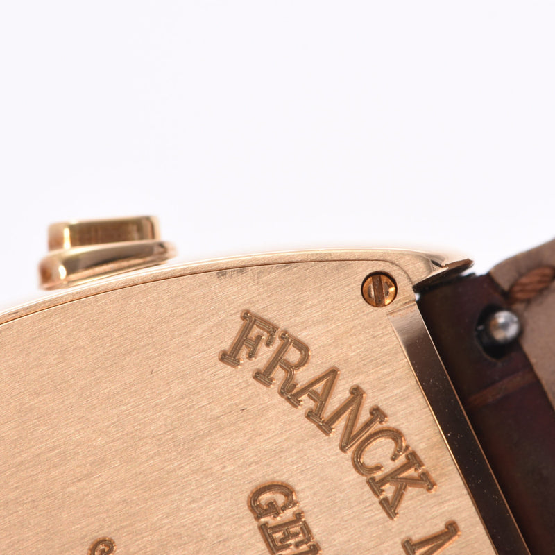 FRANCK MULLER フランクミュラー トノーカーベックス クロノ 7850CC メンズ YG/革 腕時計 自動巻き シルバー文字盤 Aランク 中古 銀蔵