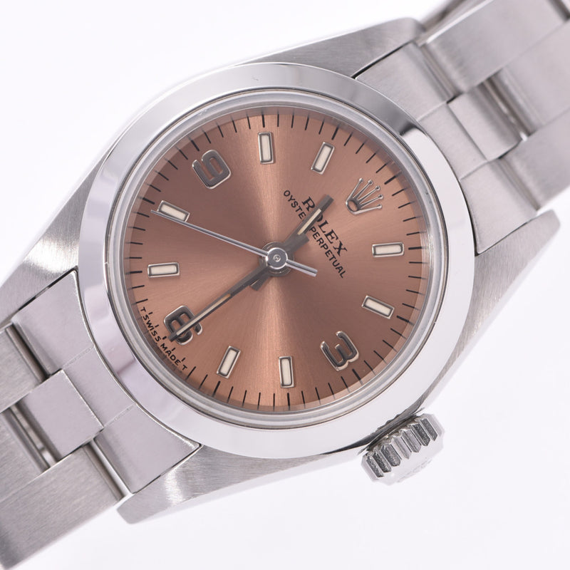 【ROLEX】ロレックス オイスターパーペチュアル W番 67180 ステンレススチール シルバー W851897 自動巻き アナログ表示 レディース シルバー文字盤 腕時計