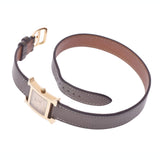 HERMES エルメス ラムシス HH1.201 レディース SS/革 腕時計 クオーツ ゴールド文字盤 ABランク 中古 銀蔵