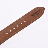 HERMES エルメス セリエウォッチ ボーイズ GP/SS/革 腕時計 クオーツ アイボリー文字盤 Aランク 中古 銀蔵