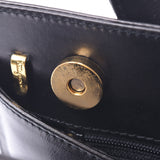 Salvatore Ferragamo Ferragamo Vala Ribbon 2WAY Bag Black Gold Hardware Ladies Calf Handbag AB Rank Used Ginzo
