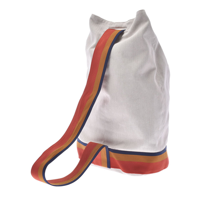 HERMES Hermes Cavalier One Shoulder Bag Beige Unisex Canvas Body Bag A Rank Used Ginzo